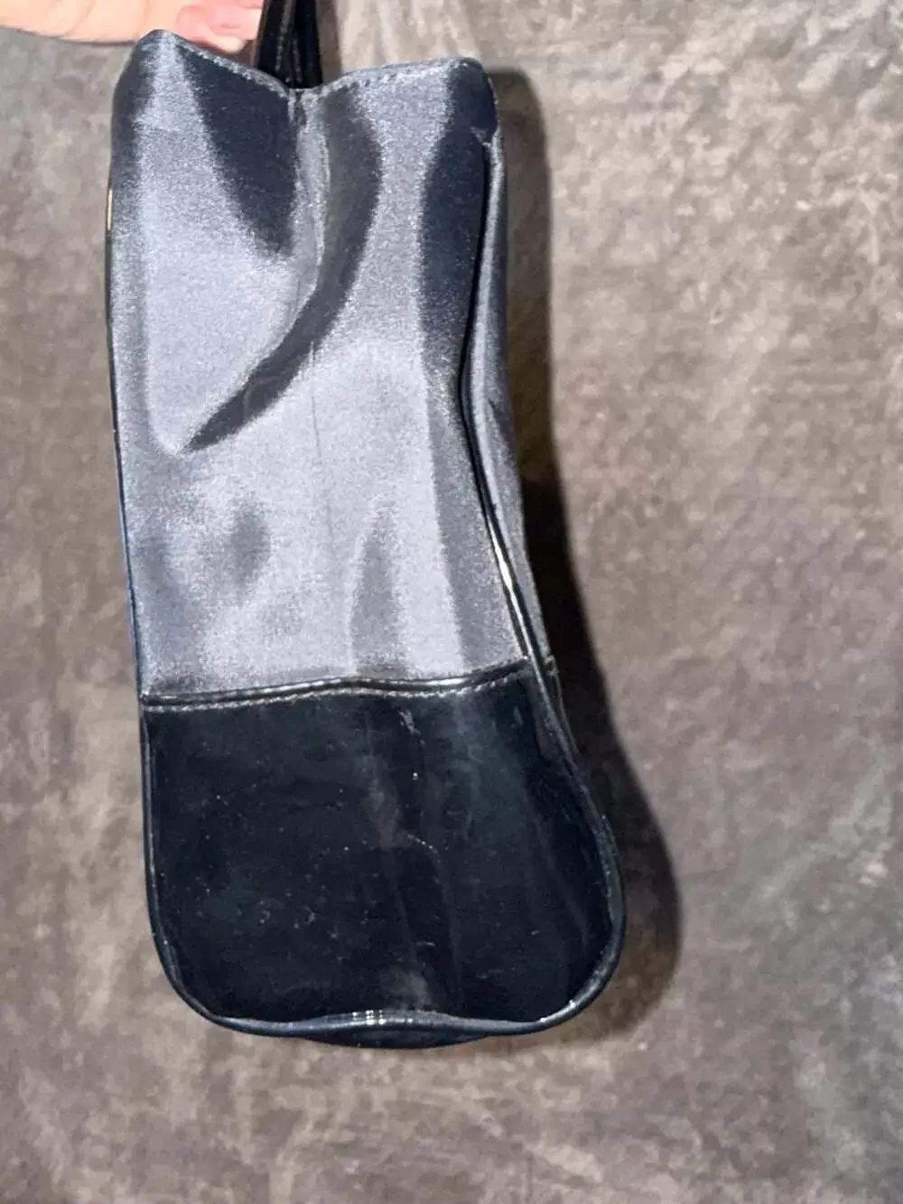 Estee Lauder Black Nylon and Patent Tote Bag